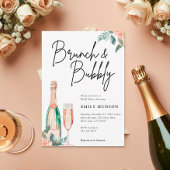 Brunch et Bubbly Elegant Bridal Shower Invitation