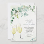 Brunch et Bubbly Fiançailles Invitation (Devant)