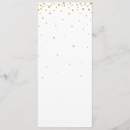 Brunch et Bubbly Fiançailles | Menu Douche (Dos)