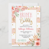 Brunch et Bubbly Floral Bridal Show Invitation (Devant)