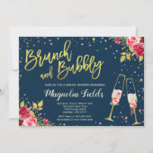 Brunch Et Bubbly Invitation De Douche Nuptiale Flo (Devant)