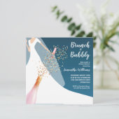 Brunch et Bubbly Invitation de douche nuptiale Tur (Debout devant)