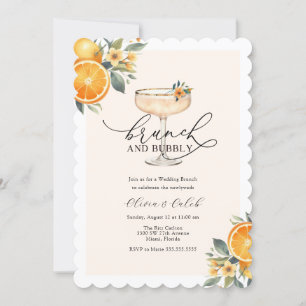Brunch et Bubbly Mariage Brunch Invitation