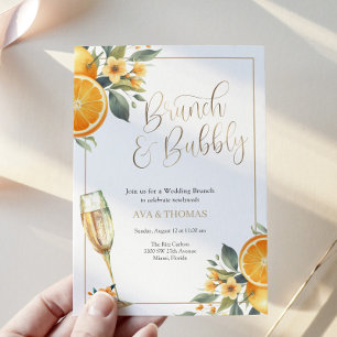 Brunch et Bubbly Mariage Brunch Invitation
