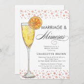 Brunch et Bubbly Mimosa Invitation à la douche nup (Devant / Derrière)