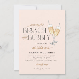 Brunch et Bubbly Prosecco Invitation de douche cha