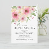 Brunch et bulle Aquarelle Invitations florales (Debout devant)