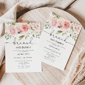 Brunch et bulle invitation à la douche nuptiale