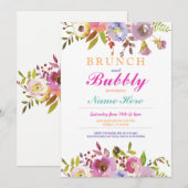 Brunch Et Fête des mariées De Bulle Invitation Flo (Devant / Derrière)