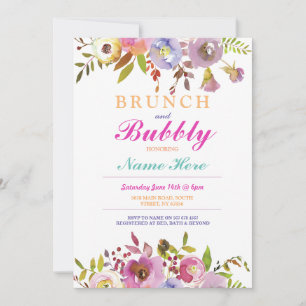 Brunch Et Fête des mariées De Bulle Invitation Flo