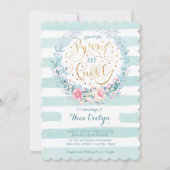 Brunch et invitation florale pétillante de Fête de (Devant)