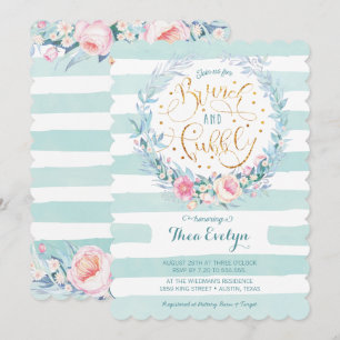 Brunch et invitation florale pétillante de Fête de