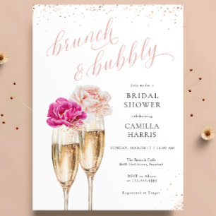 Brunch floral & Invitation à la douche nuptiale Bu