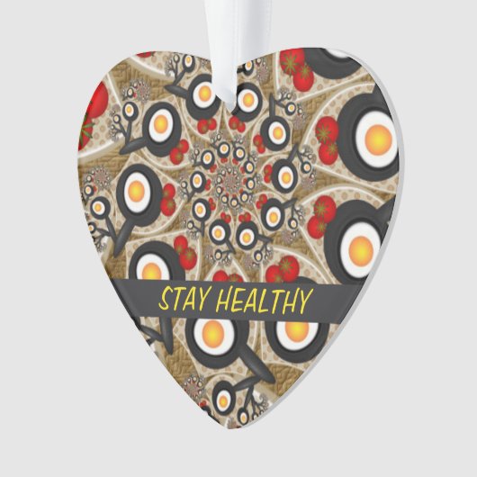 Brunch Fractal Art Drôle Nourriture, Tomates, Oeuf (devant)