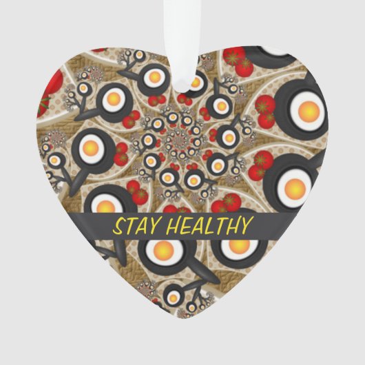 Brunch Fractal Art Drôle Nourriture, Tomates, Oeuf (devant)