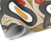 Brunch Fractal Art Funny Food, Tomaten, Eieren Cadeaupapier (Rol Hoek)