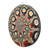 Brunch Fractal Art Funny Food, Tomaten, Eieren Dartbord (Voorkant Rechts)