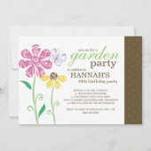 Brunch Garden Party Birthday Invitations Kaart (Voorkant)