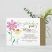 Brunch Garden Party Invitations d'anniversaire (Debout devant)