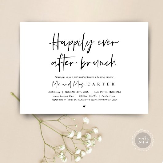 Brunch 'Happily ever after' na de bruiloft Kaart