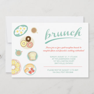 Brunch Invitation bruiloft party en familie Kaart