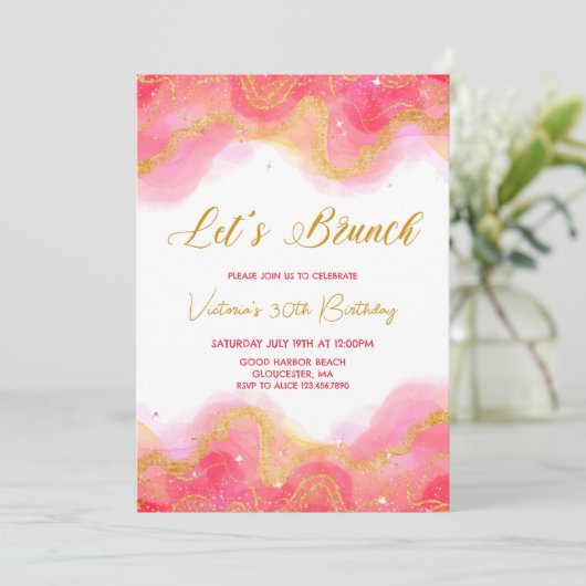 Brunch Invitation d'anniversaire (Debout devant)