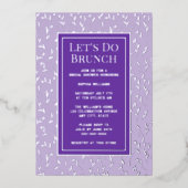 Brunch Invitation Fête des mariées Custom Floral A (Recto)