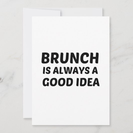 BRUNCH IS ALTIJD OPNIEUW IDEE KAART (Voorkant)