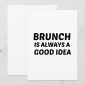 BRUNCH IS ALTIJD OPNIEUW IDEE KAART (Voorkant / Achterkant)