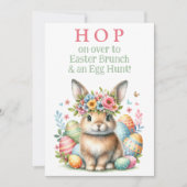 Brunch lapin et invitation à la chasse aux oeufs d (Devant)