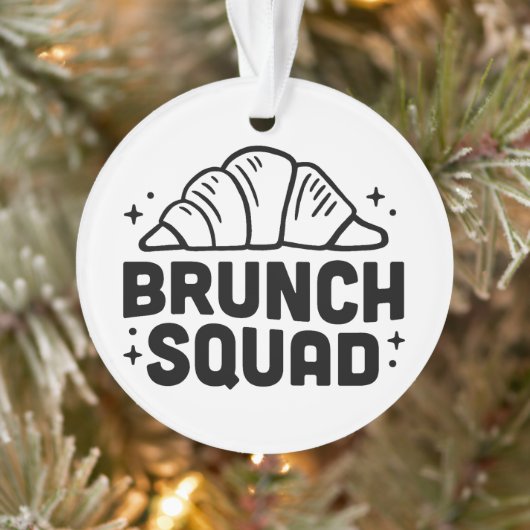 Brunch meisjes squad croissant liefhebbers ornament (Boom)