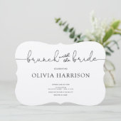 Brunch met de bride Shower Kaart (Staand voorkant)