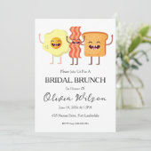 Brunch met de bruid brunch uitnodigingen (Staand voorkant)