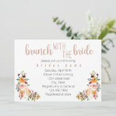 Brunch met de bruid kaart (Staand voorkant)