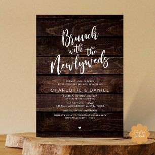 Brunch met de jonggehuwden, bruiloft Elopement Kaart