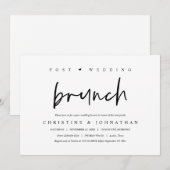 Brunch met de newlyweds, uitnodiging na bruiloft (Voorkant / Achterkant)