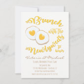 Brunch met de pasgetrouwden na de bruiloft kaart (Voorkant)
