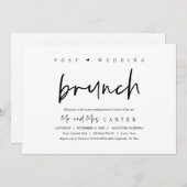 Brunch met de pasgetrouwden, uitnodiging na de bru (Voorkant / Achterkant)