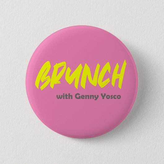 Brunch met Genny Yosco Ronde Button 5,7 Cm (Voorkant)