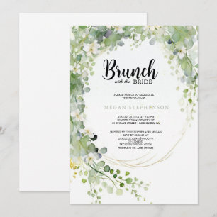Brunch met het Vrijgezellenfeest Bride Gold Greene Kaart