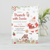 Brunch met kerstfeest kaart (Staand voorkant)