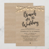 Brunch na de bruiloft, Elopement viering Kaart (Voorkant / Achterkant)