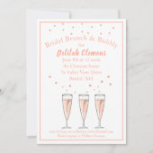 Brunch nuptial et invitation au champagne rose Bub (Devant)