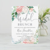 Brunch nuptial floral Invitation de douche romanti (Debout devant)