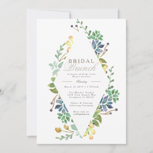 Brunch nuptial | INVITATION (Devant)