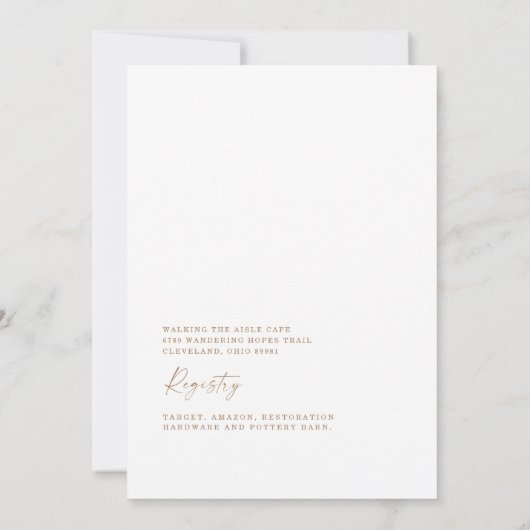 Brunch nuptial White Floral Invitation (Dos)