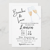 Brunch Nuptiale invitation Brunchin' & Lovin' (Devant / Derrière)