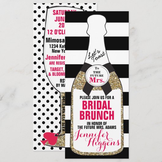 Brunch nuptiale Invitation de douche nuptiale Cham (Devant / Derrière)