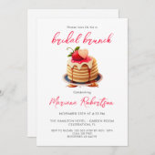 Brunch nuptiale Pancakes Invitation de douche nupt (Devant / Derrière)