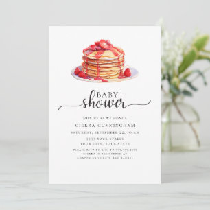 Brunch Pancake Baby shower Uitnodiging